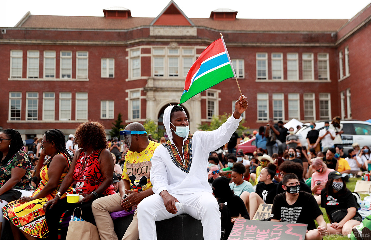 A scene from Africatown’s Juneteenth Freedom March & Celebration at Jimi Hendrix Park in Seattle. (Photo: Africatown)