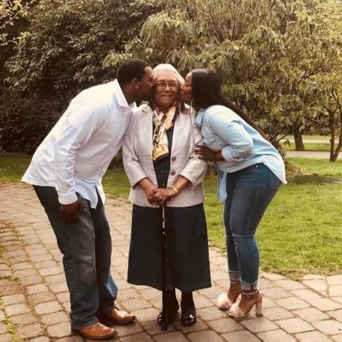 Kayla and her brother Alfred show their grandma some love during a family gathering in Tacoma’s Wright Park in 2018. Kayla and her brother Alfred show their grandma some love during a family gathering in Tacoma’s Wright Park in 2018.