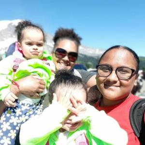 DeAna and her kids at Mount Rainier last summer.